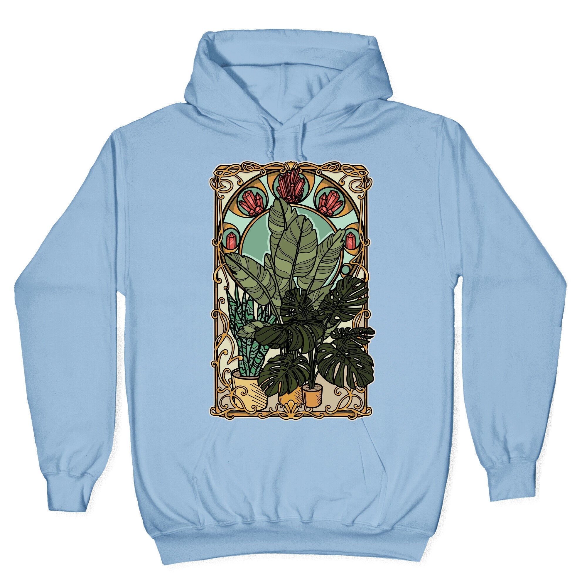 Art Nouveau House Plants Hoodie T-Shirts, Sweatshirt | PureTeeCo.com (Image 4)