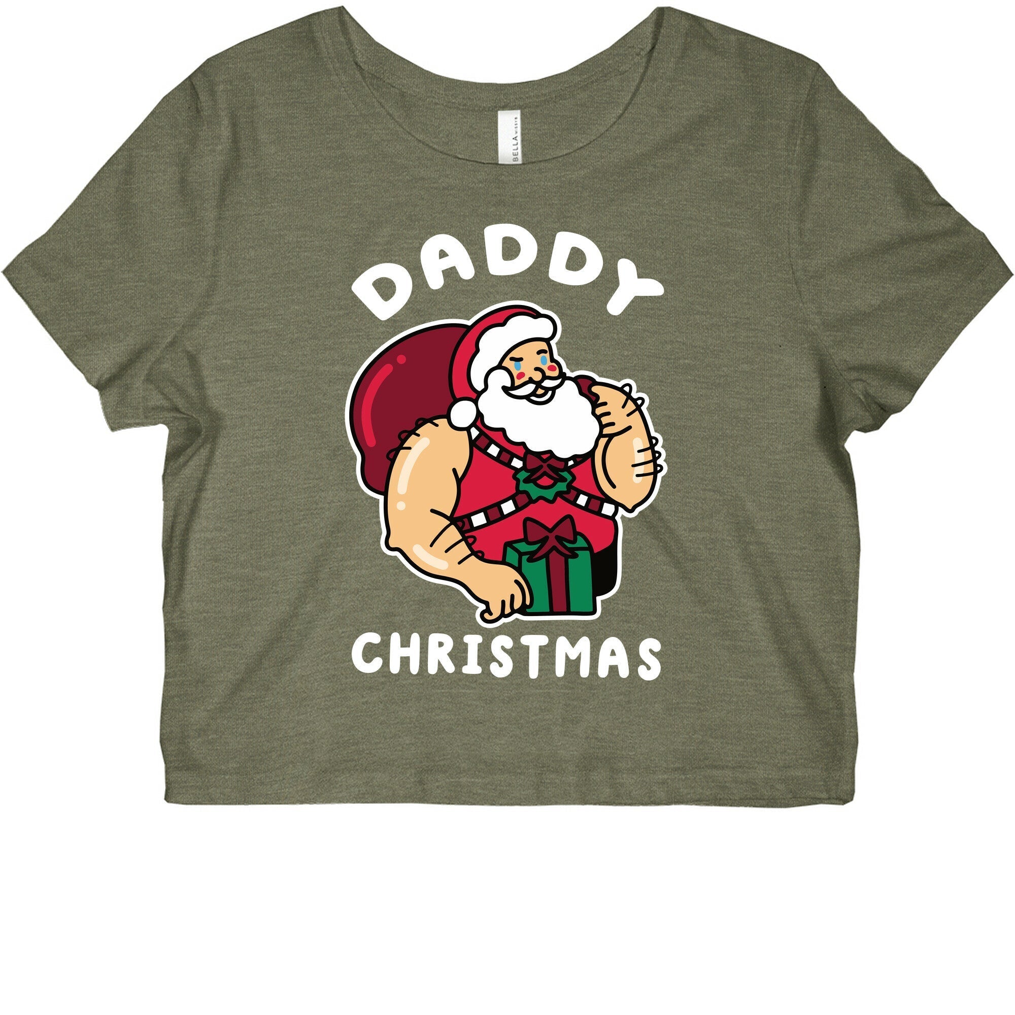 Daddy Christmas Graphic Baby Tee Hoodie, Sweatshirt | PureTeeCo.com (Image 2)