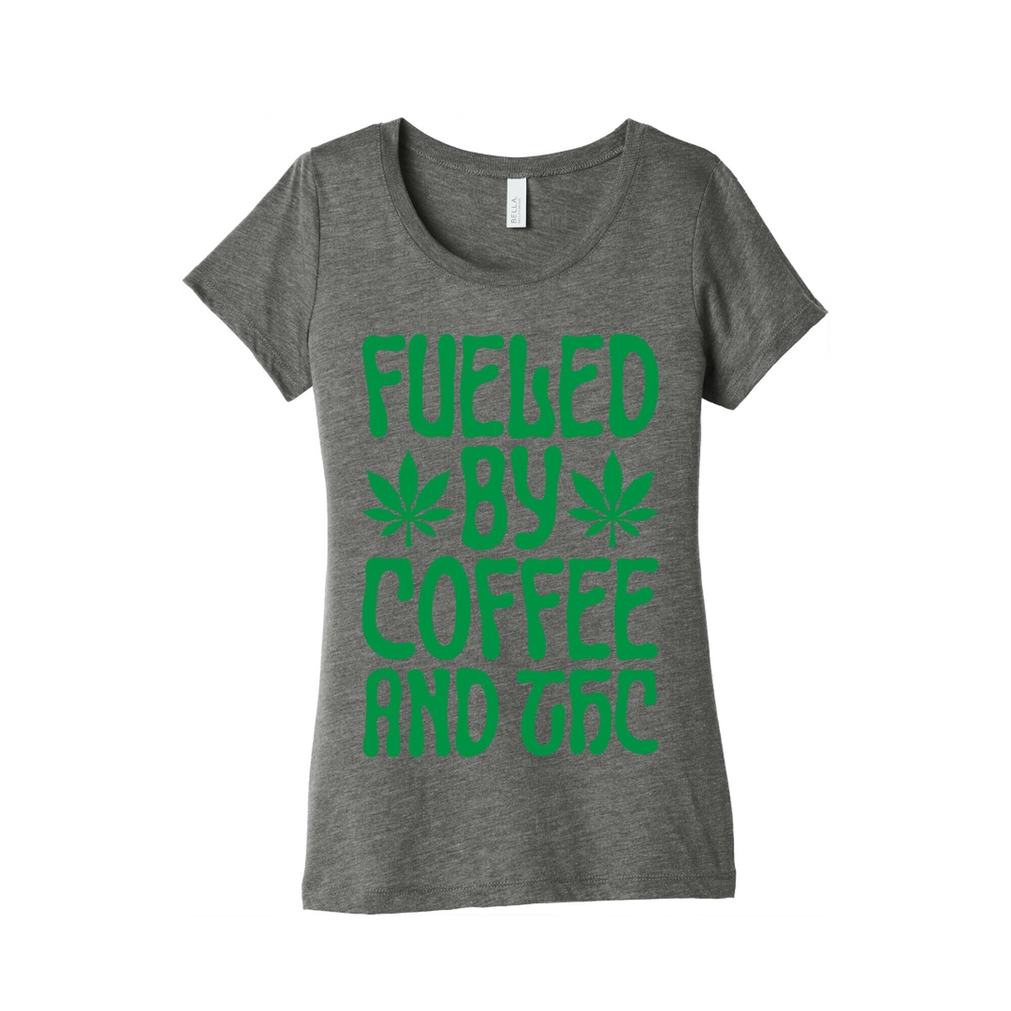 Fueled By Coffee And THC Women's Triblend Tee Hoodie, Sweatshirt | PureTeeCo.com
