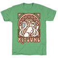 Art Nouveau Kitsune Unisex Triblend Tee Hoodie, Sweatshirt | PureTeeCo.com (Image 1)