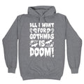 All I Want for Gothmas Is Doom Parody Hoodie T-Shirts, Sweatshirt | PureTeeCo.com (Image 1)