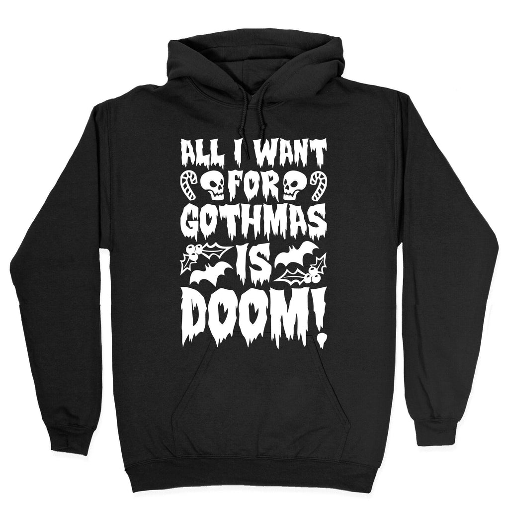 All I Want for Gothmas Is Doom Parody Hoodie T-Shirts, Sweatshirt | PureTeeCo.com (Image 2)