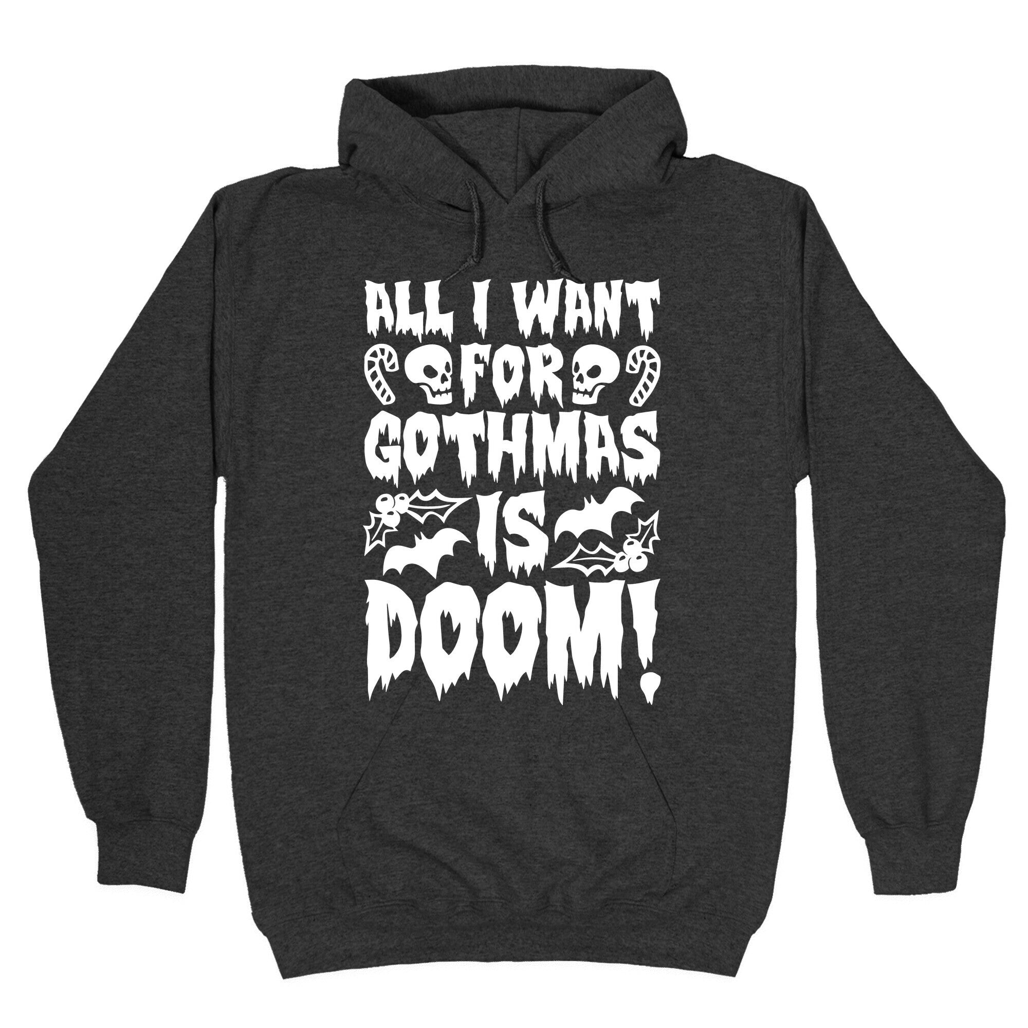 All I Want for Gothmas Is Doom Parody Hoodie T-Shirts, Sweatshirt | PureTeeCo.com (Image 3)