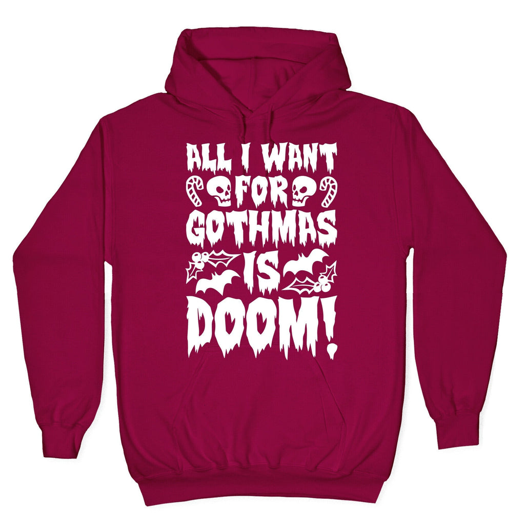 All I Want for Gothmas Is Doom Parody Hoodie T-Shirts, Sweatshirt | PureTeeCo.com (Image 5)