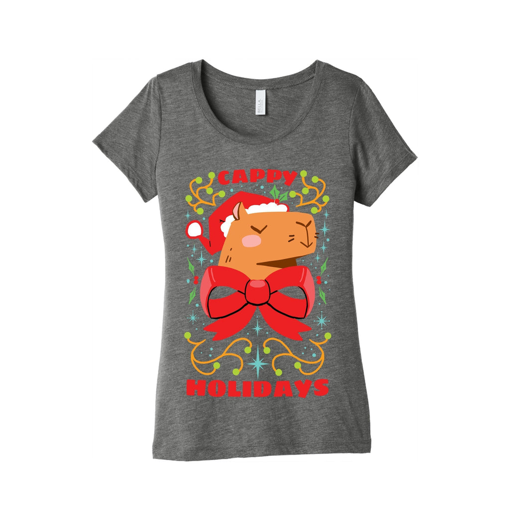 Cappy Holidays Women's Triblend Tee Hoodie, Sweatshirt | PureTeeCo.com (Image 1)