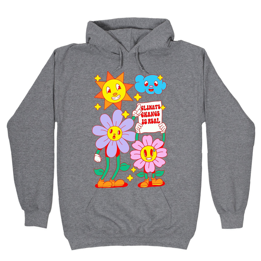Climate Change Is Real Cartoon Hoodie T-Shirts, Sweatshirt | PureTeeCo.com (Image 1)