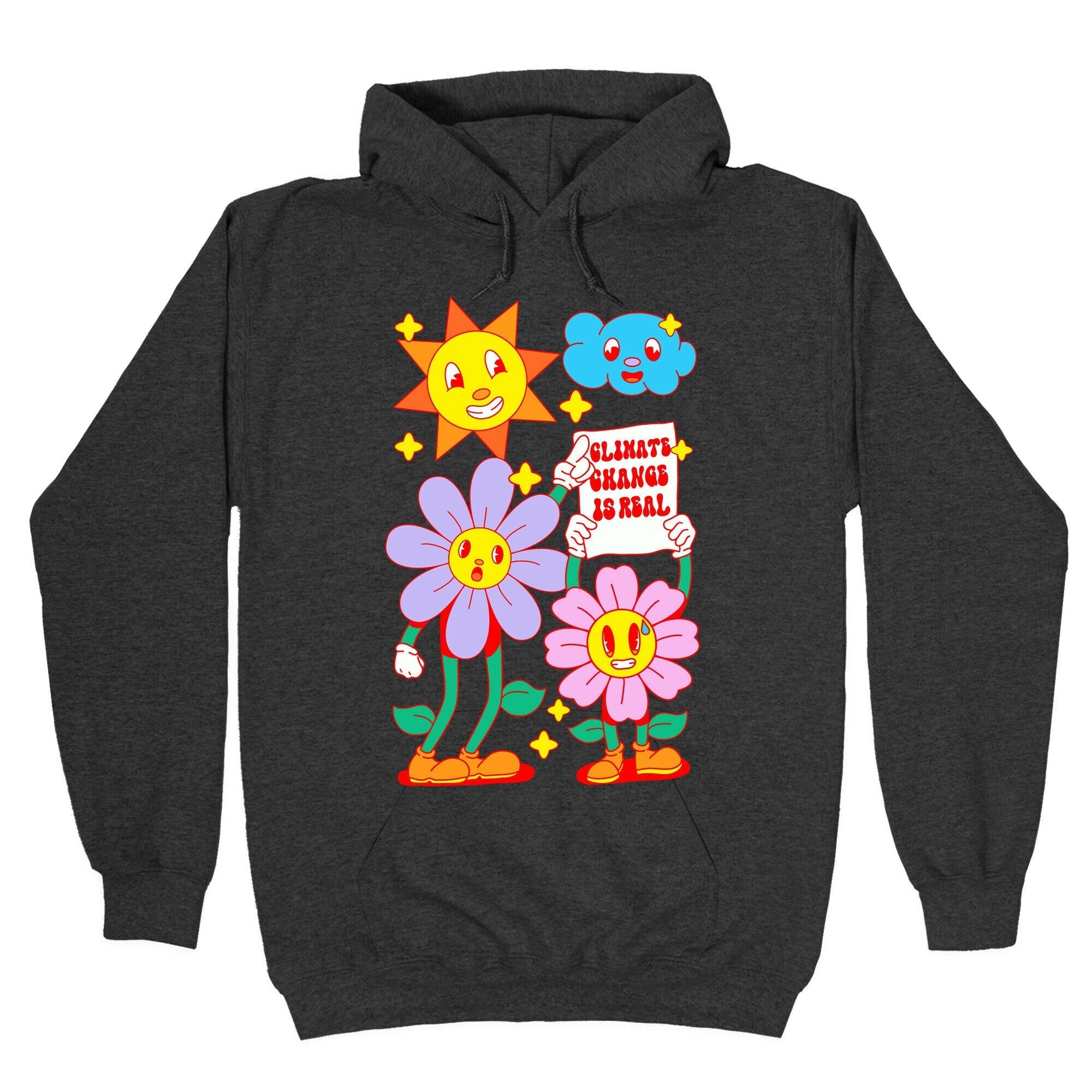 Climate Change Is Real Cartoon Hoodie T-Shirts, Sweatshirt | PureTeeCo.com (Image 3)