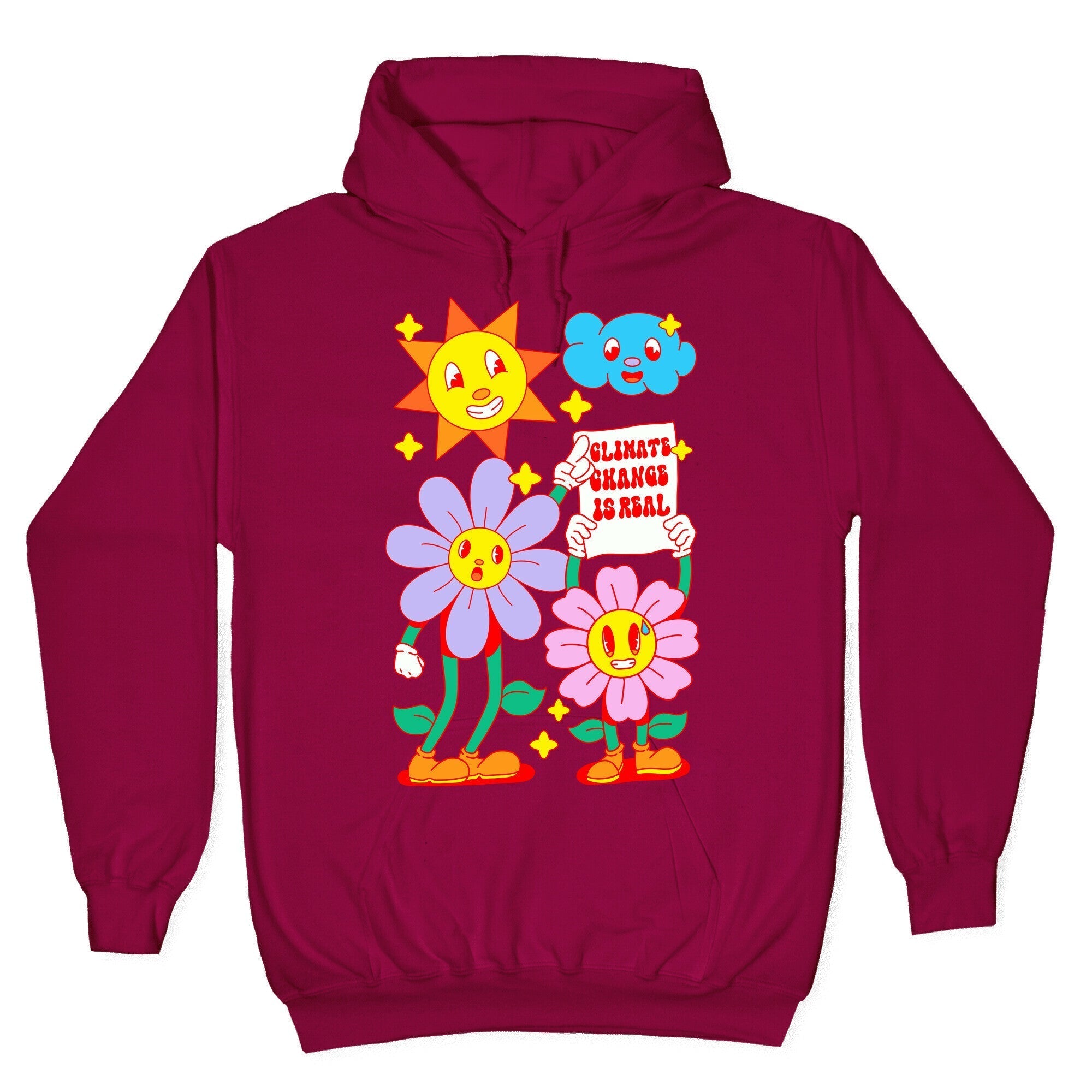 Climate Change Is Real Cartoon Hoodie T-Shirts, Sweatshirt | PureTeeCo.com (Image 5)