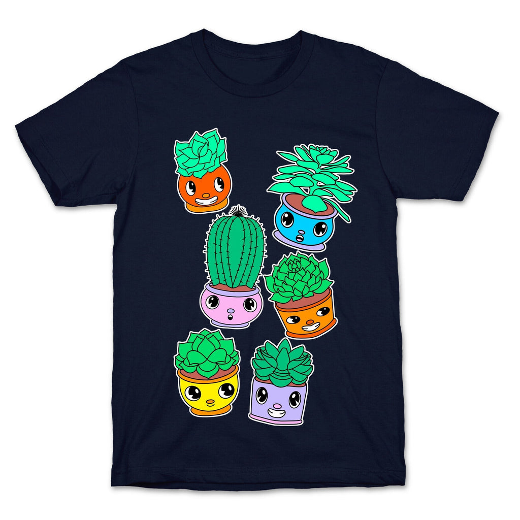 Cute Cartoon Succulents T-Shirt Hoodie, Sweatshirt | PureTeeCo.com (Image 4)