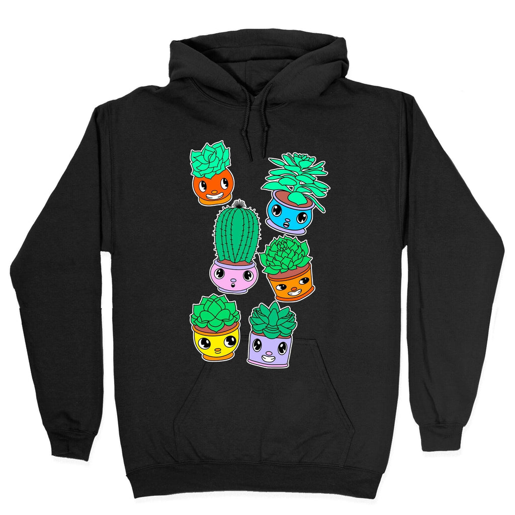 Cute Cartoon Succulents Hoodie T-Shirts, Sweatshirt | PureTeeCo.com (Image 2)