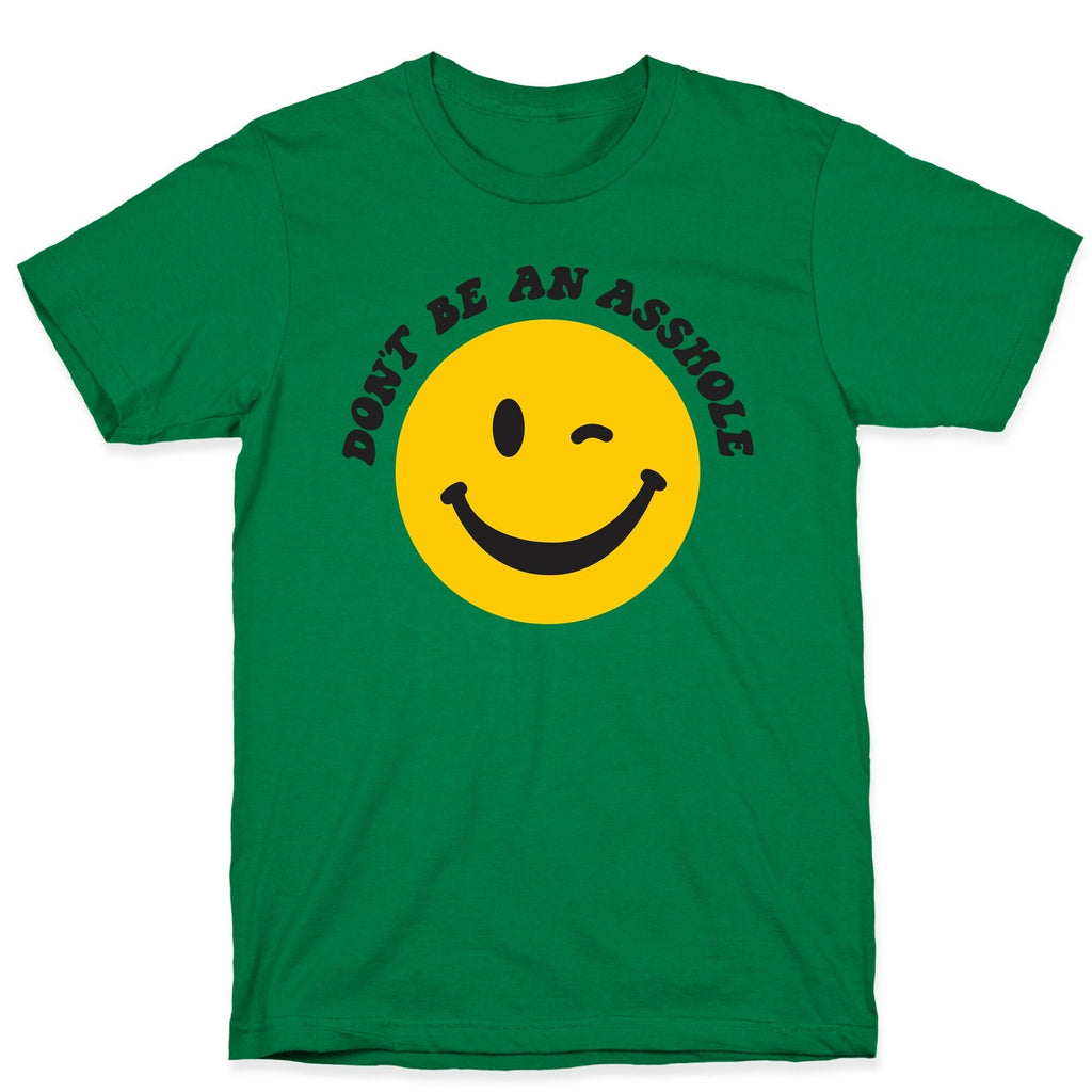 Don't Be An Asshole Winking Smiley T-Shirt Hoodie, Sweatshirt | PureTeeCo.com (Image 4)