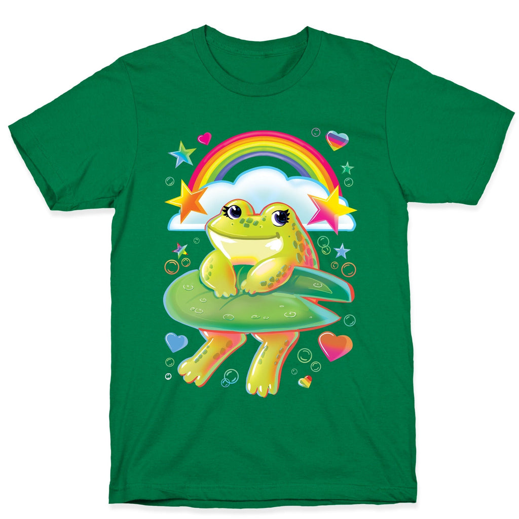 90's Rainbow Frog T-Shirt Hoodie, Sweatshirt | PureTeeCo.com (Image 3)