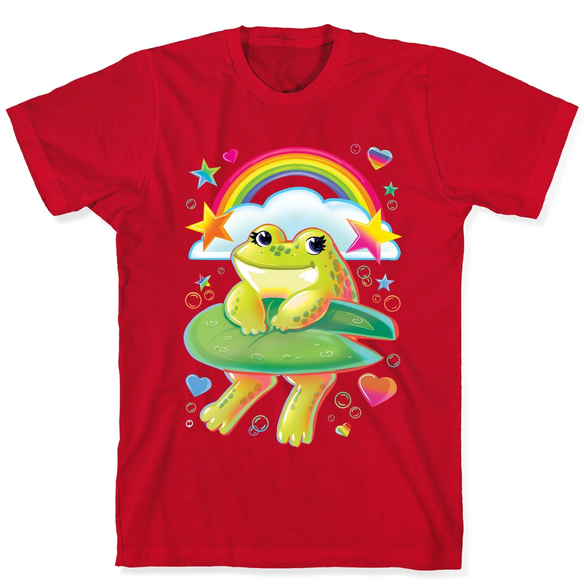 90's Rainbow Frog T-Shirt Hoodie, Sweatshirt | PureTeeCo.com (Image 5)