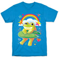 90's Rainbow Frog T-Shirt Hoodie, Sweatshirt | PureTeeCo.com (Image 1)
