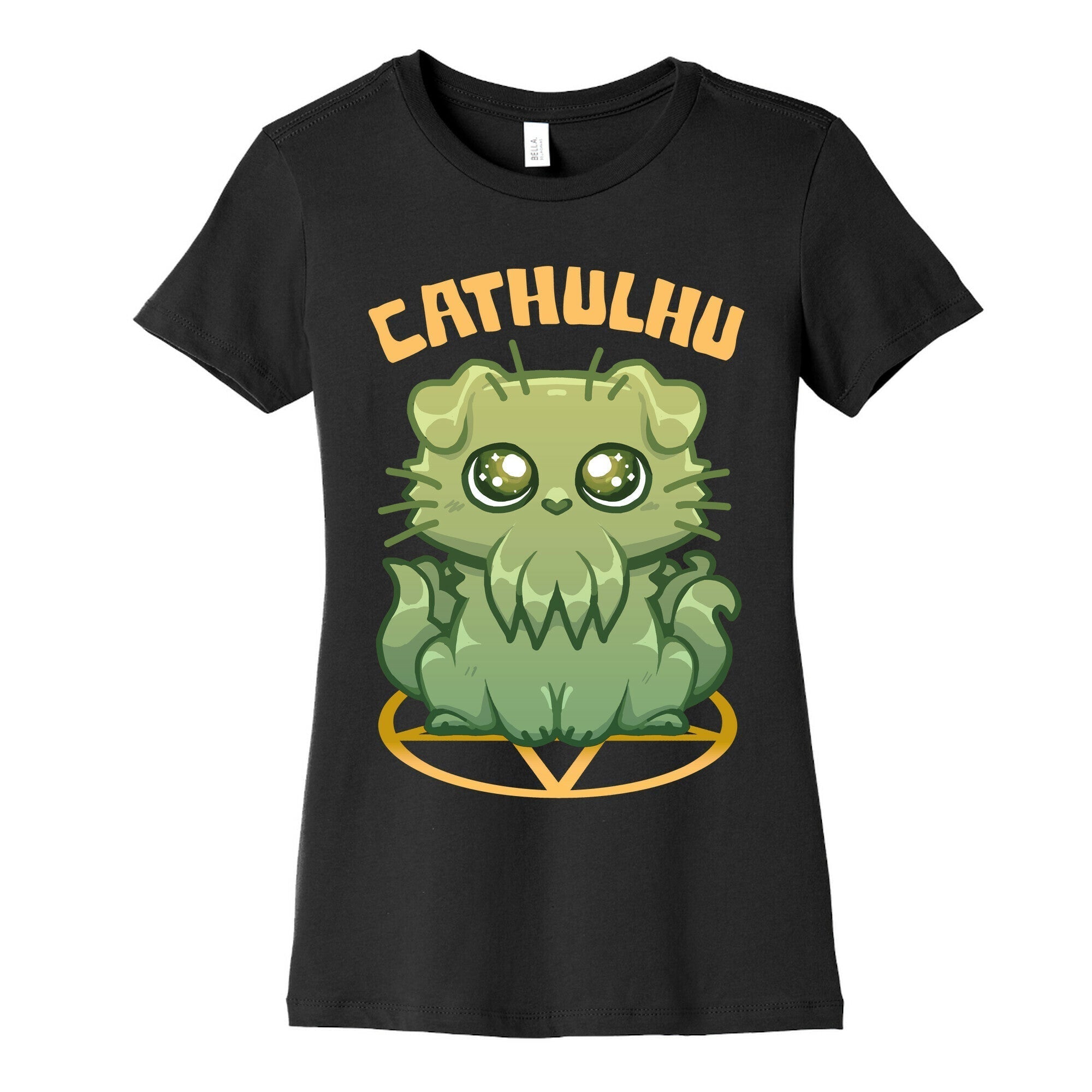 Cathulhu Women's Cotton Tee Hoodie, Sweatshirt | PureTeeCo.com (Image 2)