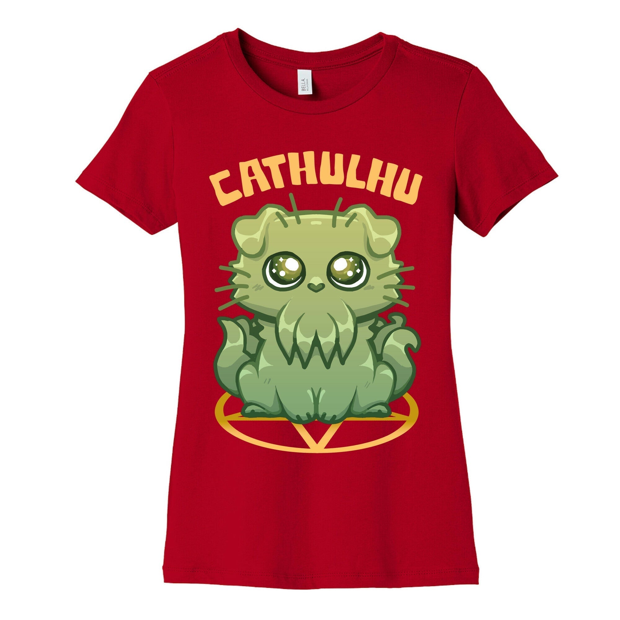 Cathulhu Women's Cotton Tee Hoodie, Sweatshirt | PureTeeCo.com (Image 3)