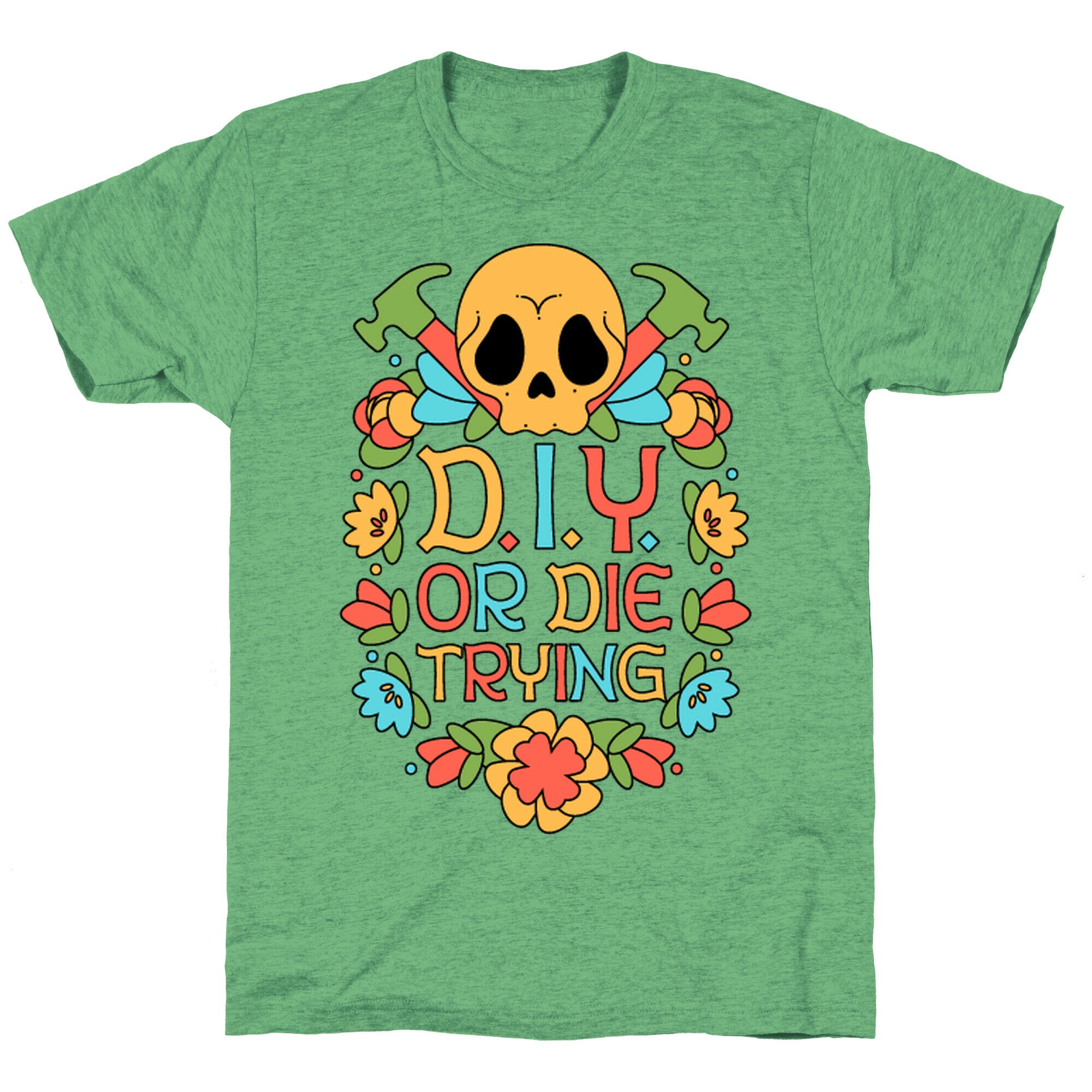 D.I.Y. Or Die Trying  Unisex Triblend Tee Hoodie, Sweatshirt | PureTeeCo.com (Image 1)