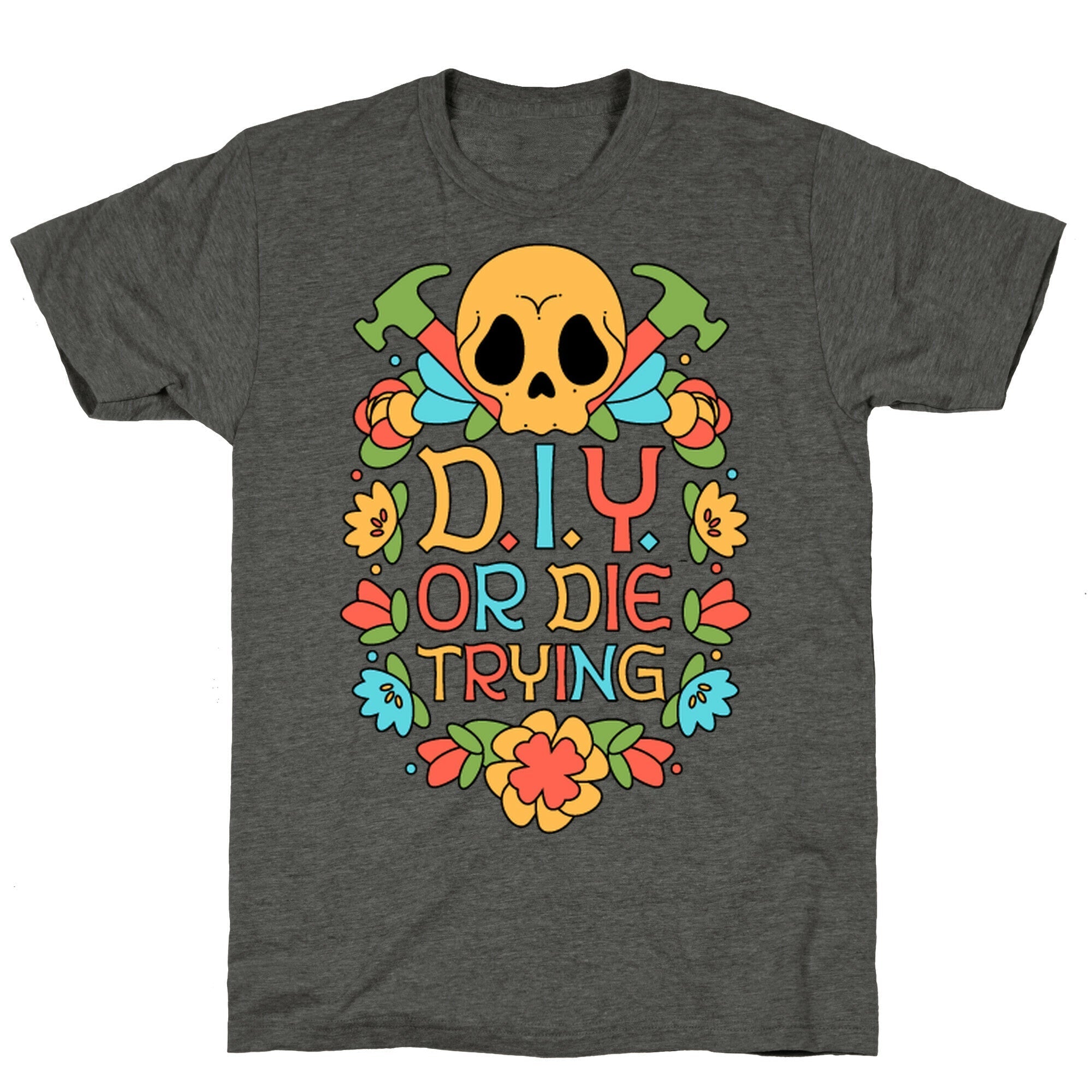 D.I.Y. Or Die Trying  Unisex Triblend Tee Hoodie, Sweatshirt | PureTeeCo.com (Image 2)