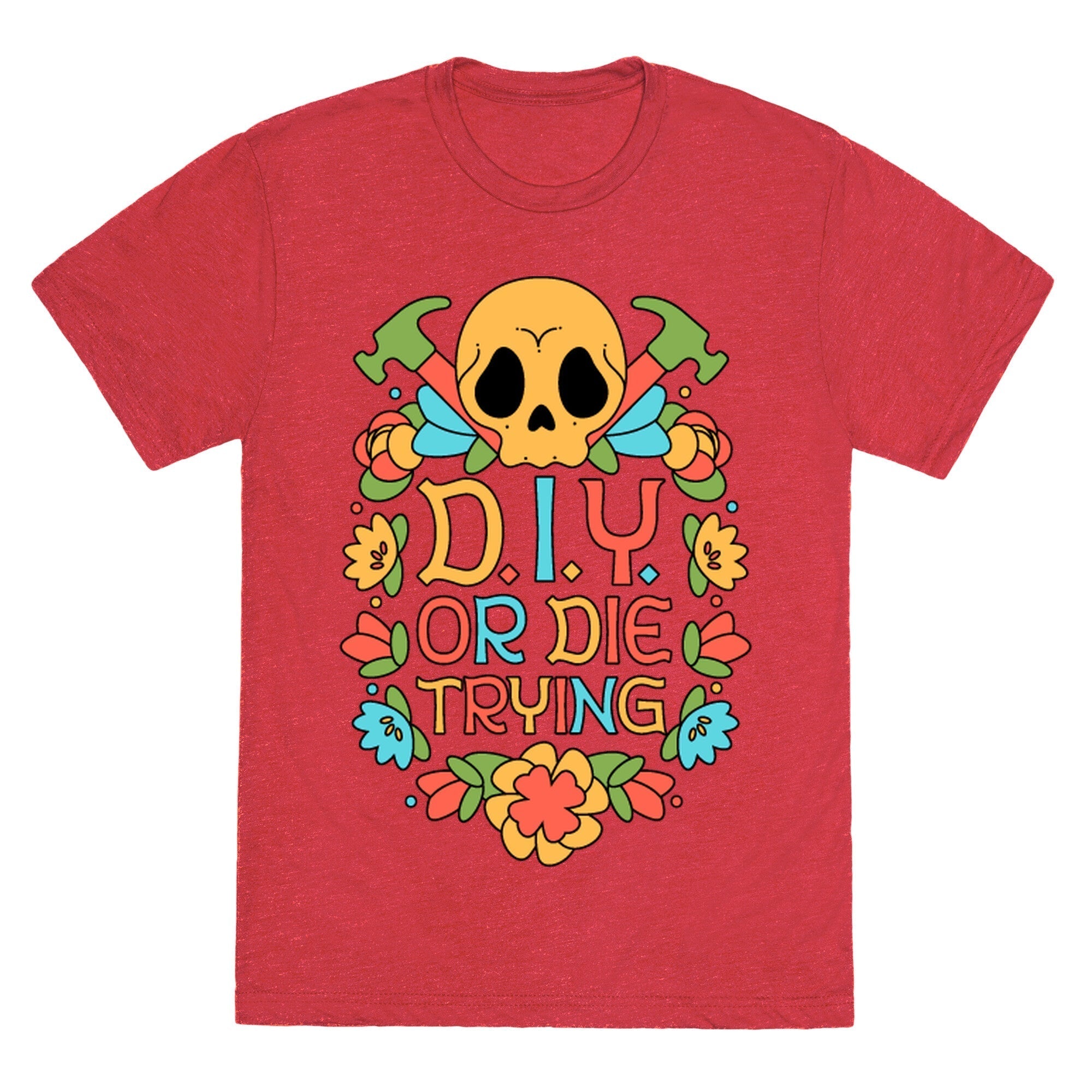 D.I.Y. Or Die Trying  Unisex Triblend Tee Hoodie, Sweatshirt | PureTeeCo.com (Image 3)
