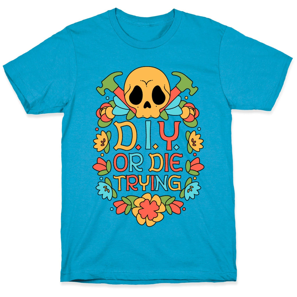 D.I.Y. Or Die Trying  Unisex Triblend Tee Hoodie, Sweatshirt | PureTeeCo.com (Image 5)