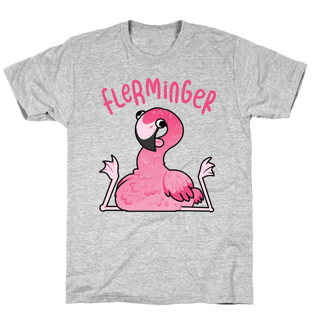 Derpy Flamingo Flerminger T-Shirt Hoodie, Sweatshirt | PureTeeCo.com (Image 3)