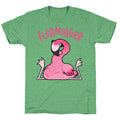 Derpy Flamingo Flerminger Unisex Triblend Tee Hoodie, Sweatshirt | PureTeeCo.com (Image 1)