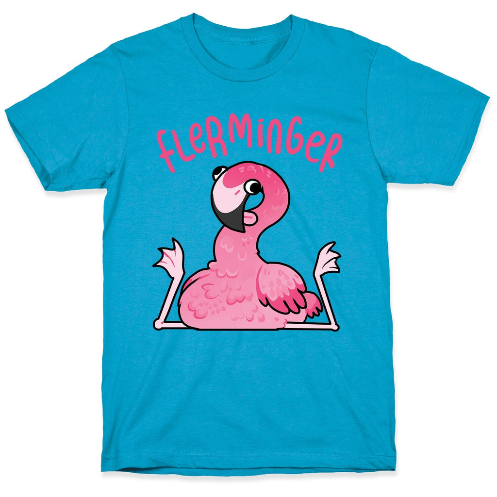 Derpy Flamingo Flerminger Unisex Triblend Tee Hoodie, Sweatshirt | PureTeeCo.com (Image 5)