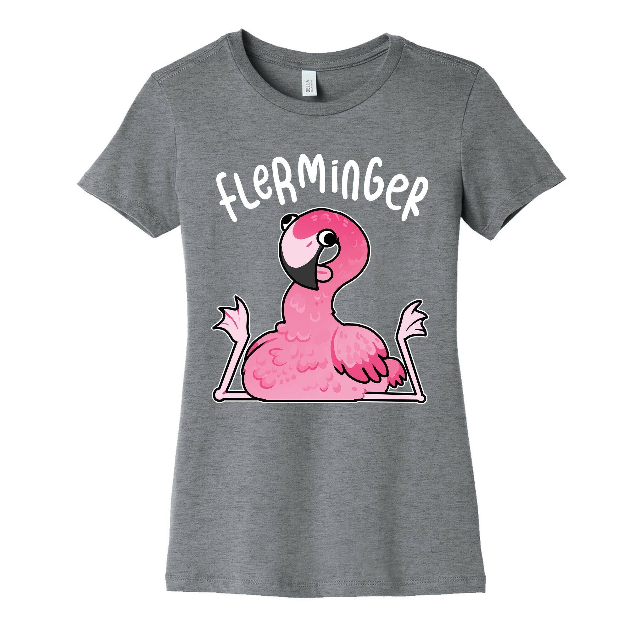 Derpy Flamingo Flerminger Women's Cotton Tee Style001 Hoodie, Sweatshirt | PureTeeCo.com (Image 1)