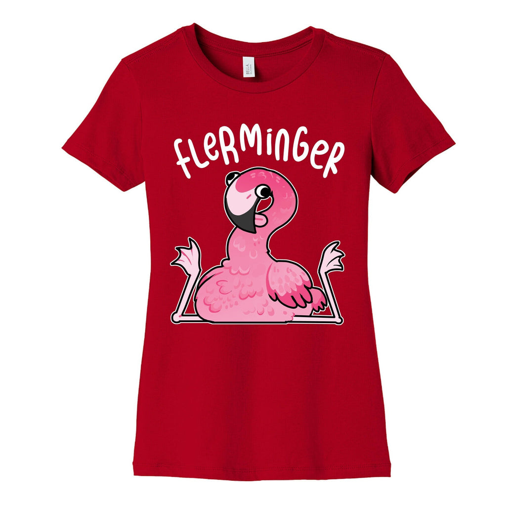 Derpy Flamingo Flerminger Women's Cotton Tee Style001 Hoodie, Sweatshirt | PureTeeCo.com (Image 3)
