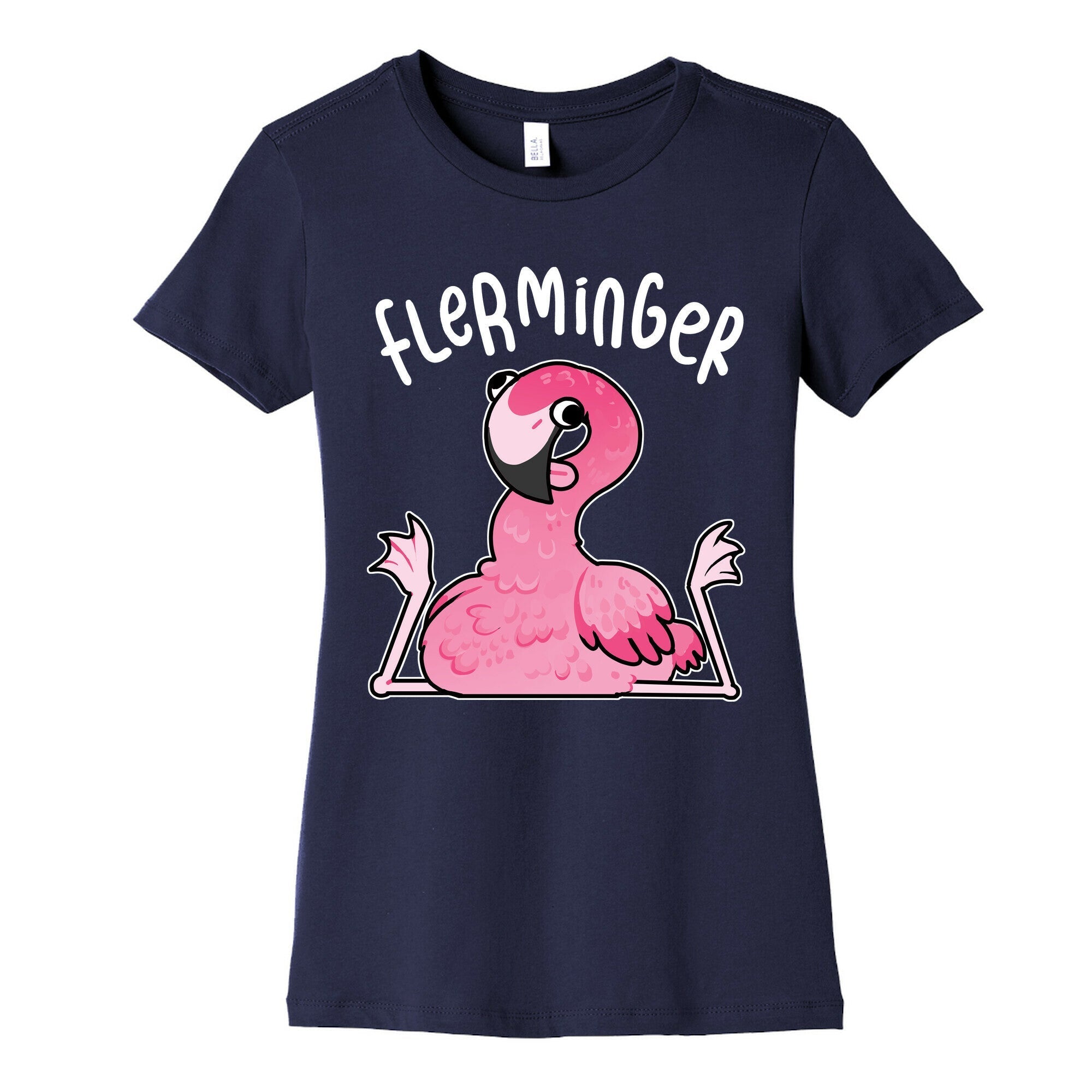 Derpy Flamingo Flerminger Women's Cotton Tee Style001 Hoodie, Sweatshirt | PureTeeCo.com (Image 5)