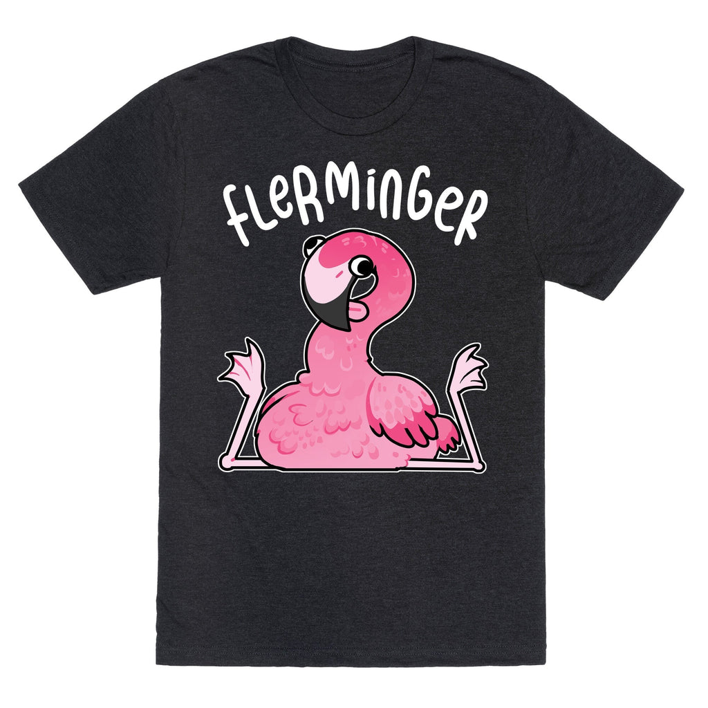 Derpy Flamingo Flerminger Unisex Triblend Tee Style001 Hoodie, Sweatshirt | PureTeeCo.com (Image 1)