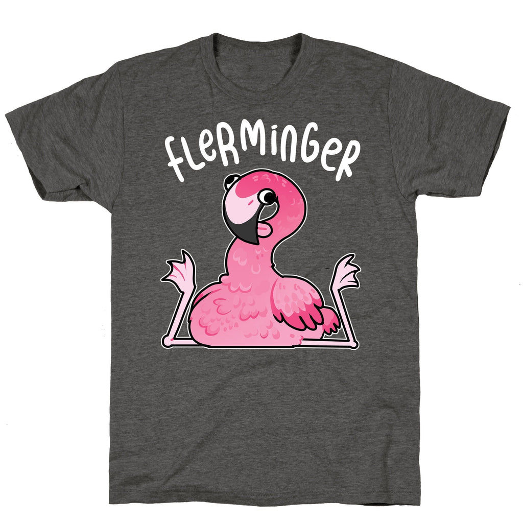 Derpy Flamingo Flerminger Unisex Triblend Tee Style001 Hoodie, Sweatshirt | PureTeeCo.com (Image 3)