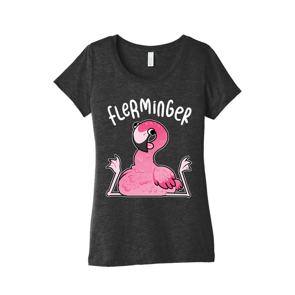Derpy Flamingo Flerminger Women's Triblend Tee Hoodie, Sweatshirt | PureTeeCo.com (Image 2)
