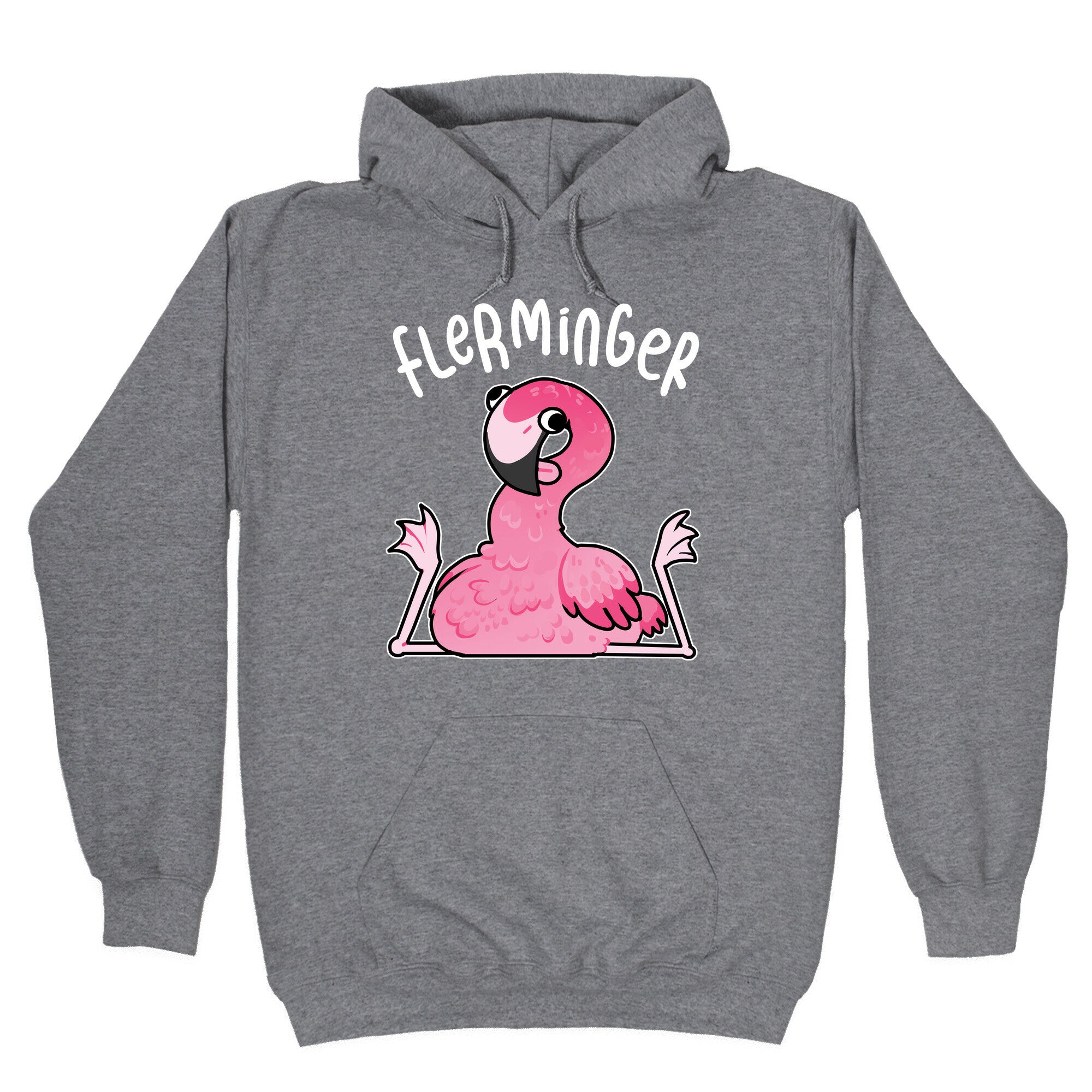 Derpy Flamingo Flerminger Hoodie T-Shirts, Sweatshirt | PureTeeCo.com (Image 1)