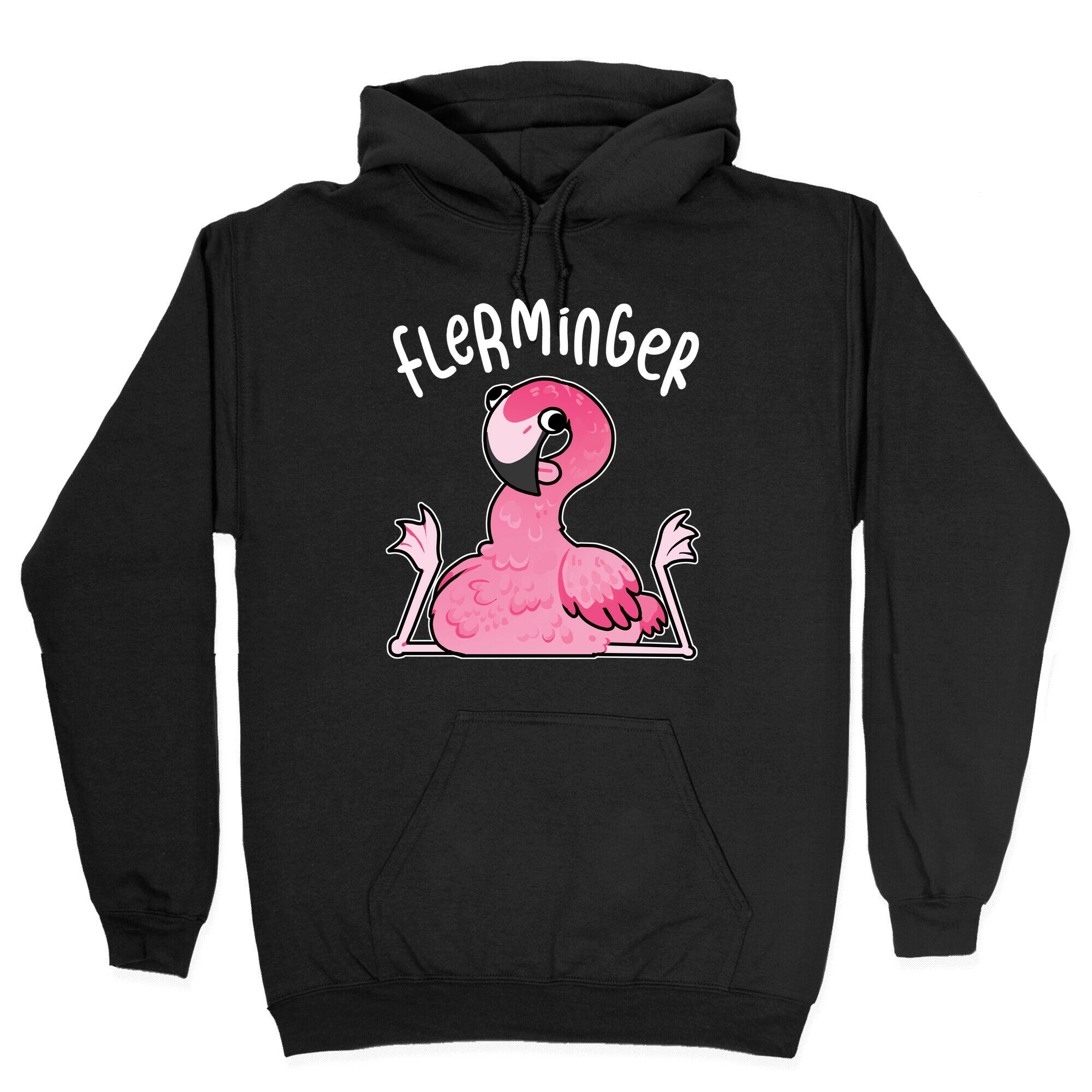 Derpy Flamingo Flerminger Hoodie T-Shirts, Sweatshirt | PureTeeCo.com (Image 2)