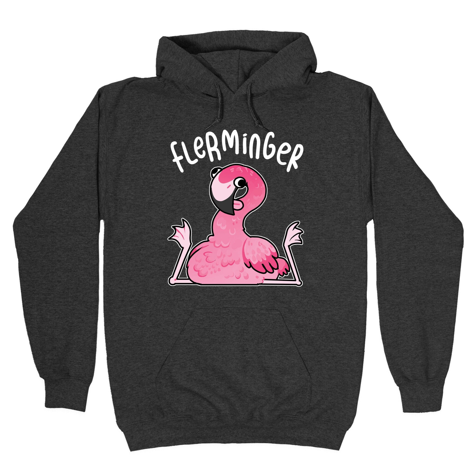 Derpy Flamingo Flerminger Hoodie T-Shirts, Sweatshirt | PureTeeCo.com (Image 3)