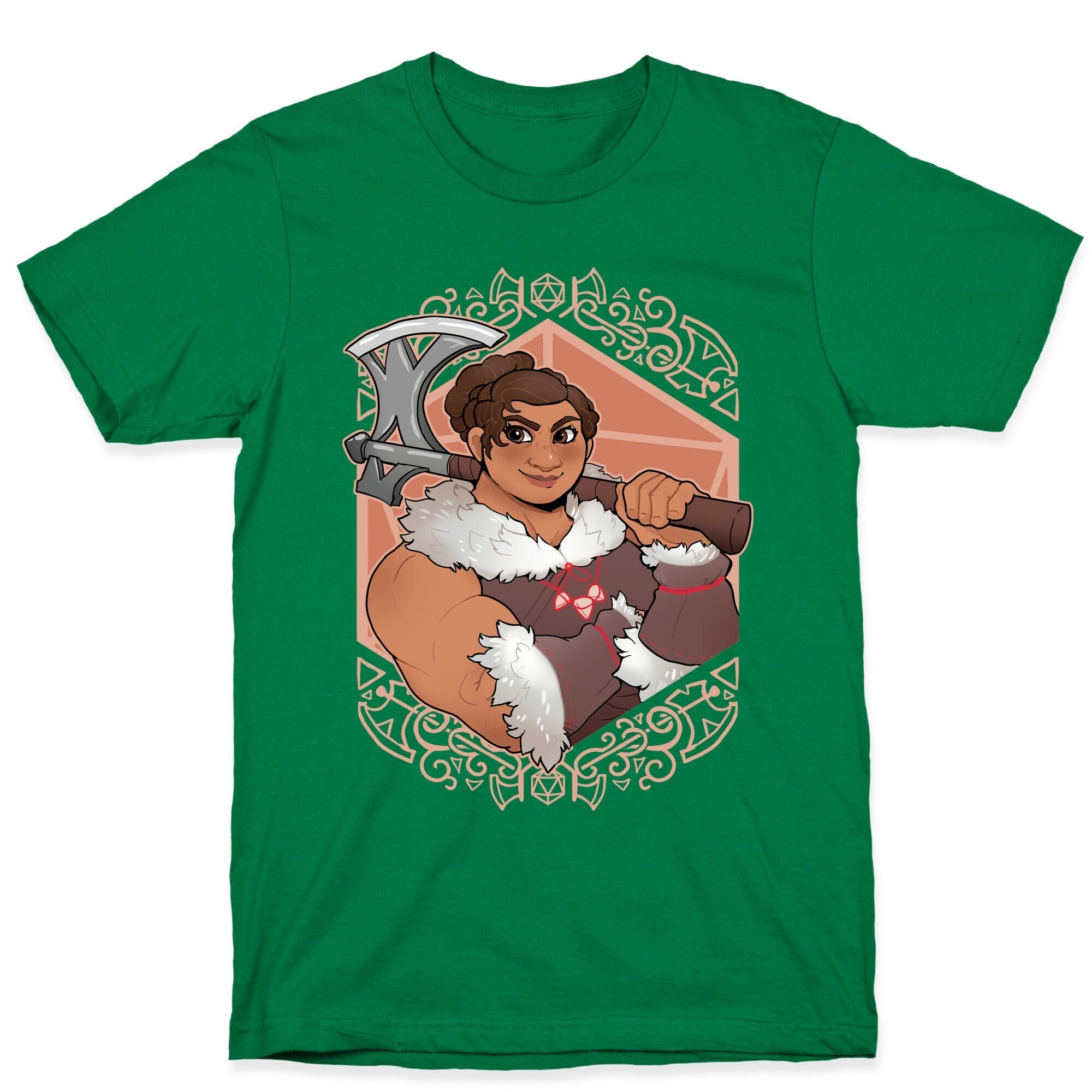DnD Princesses: Luisa Barbarian T-Shirt Hoodie, Sweatshirt | PureTeeCo.com (Image 3)