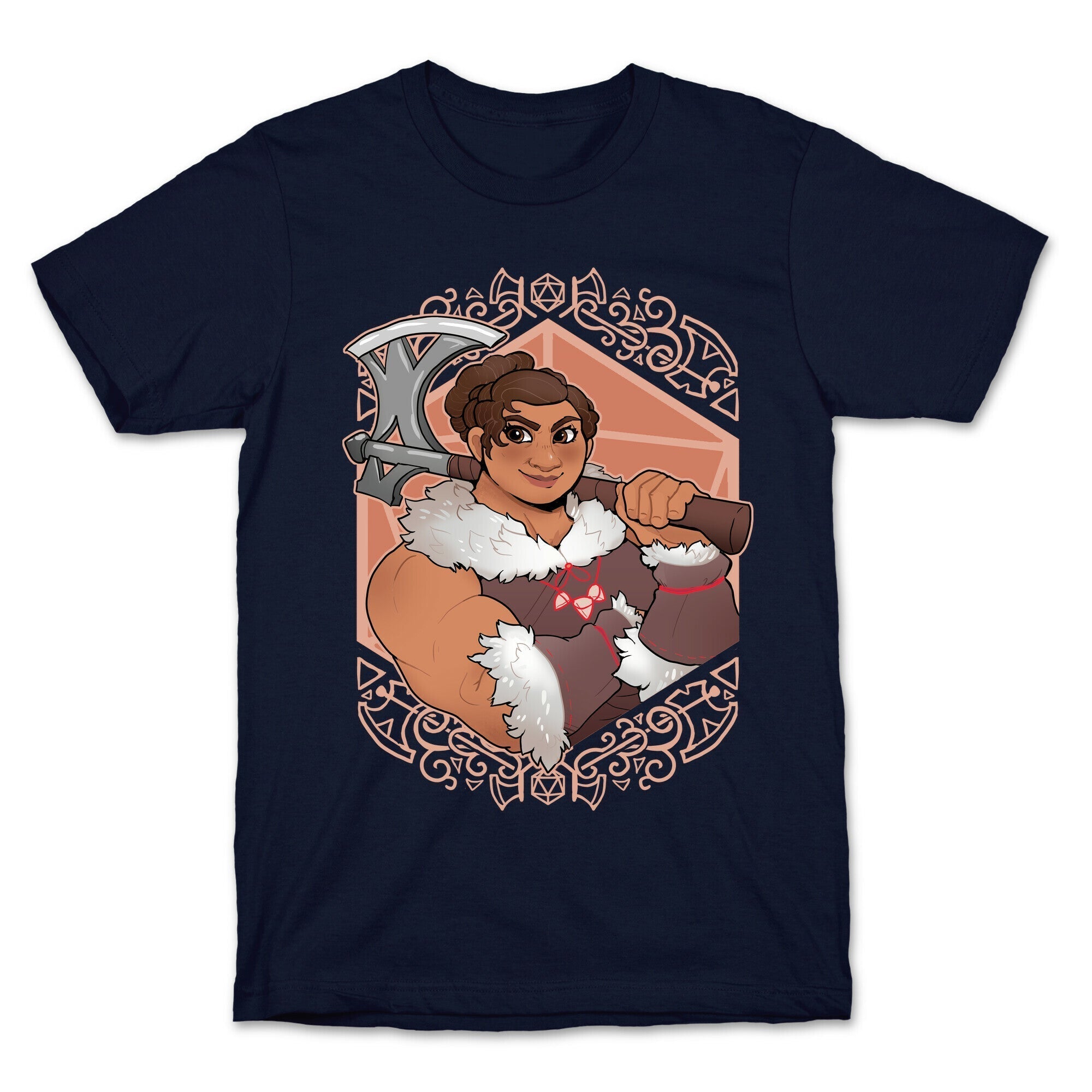 DnD Princesses: Luisa Barbarian T-Shirt Hoodie, Sweatshirt | PureTeeCo.com (Image 4)