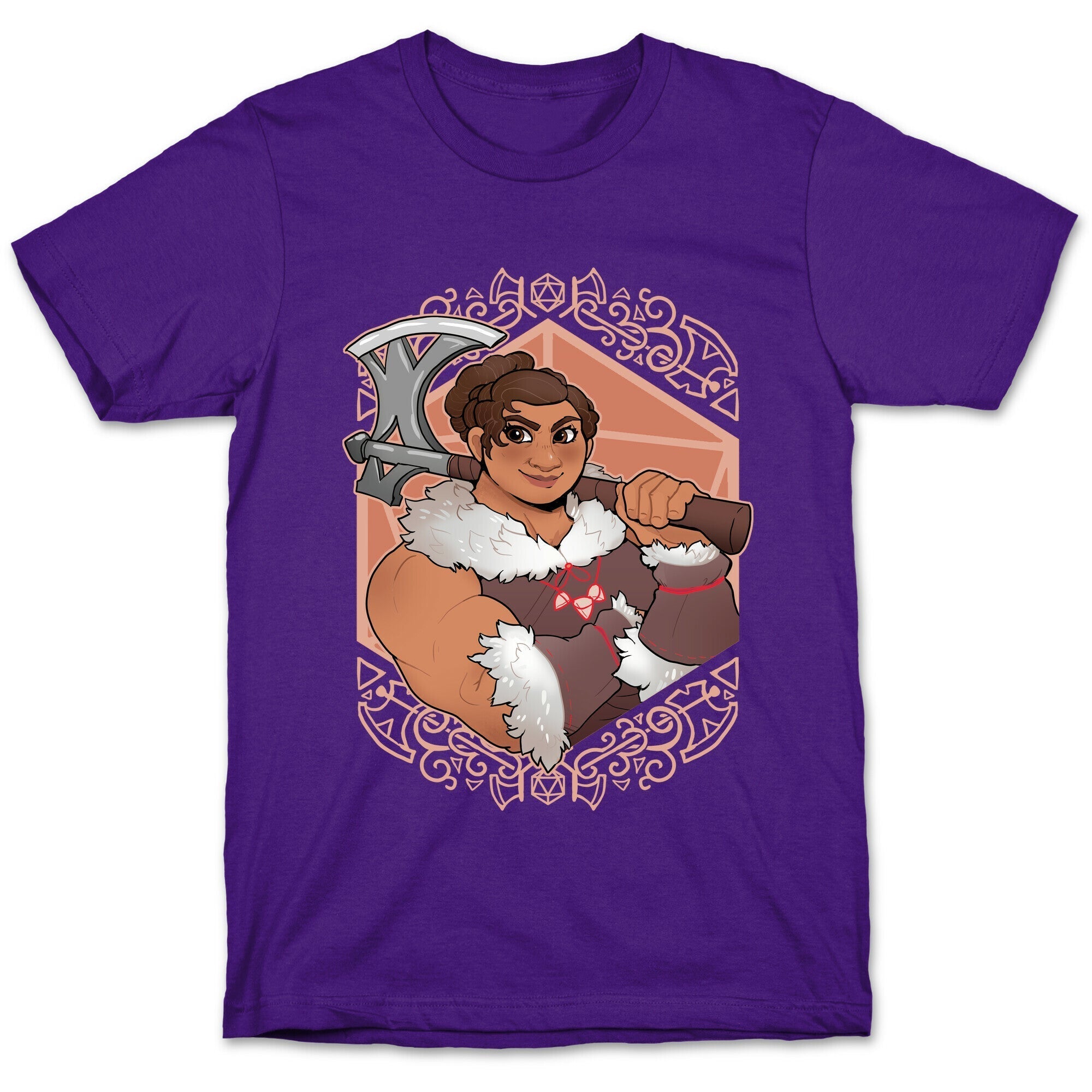 DnD Princesses: Luisa Barbarian T-Shirt Hoodie, Sweatshirt | PureTeeCo.com (Image 5)