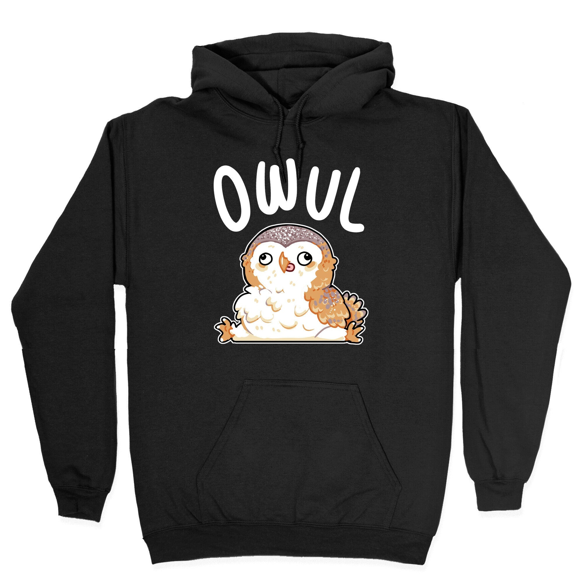 Derpy Owl Owul Hoodie T-Shirts, Sweatshirt | PureTeeCo.com (Image 2)