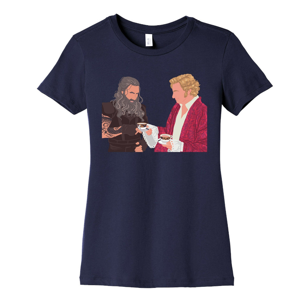 Blackbeard and Stede Bonnet Women's Cotton Tee Hoodie, Sweatshirt | PureTeeCo.com (Image 5)