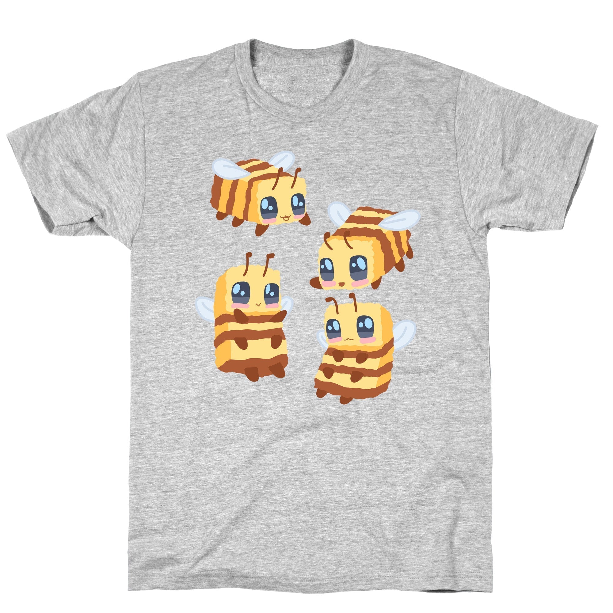 Cute Cubic Bee Pattern T-Shirt Hoodie, Sweatshirt | PureTeeCo.com (Image 2)