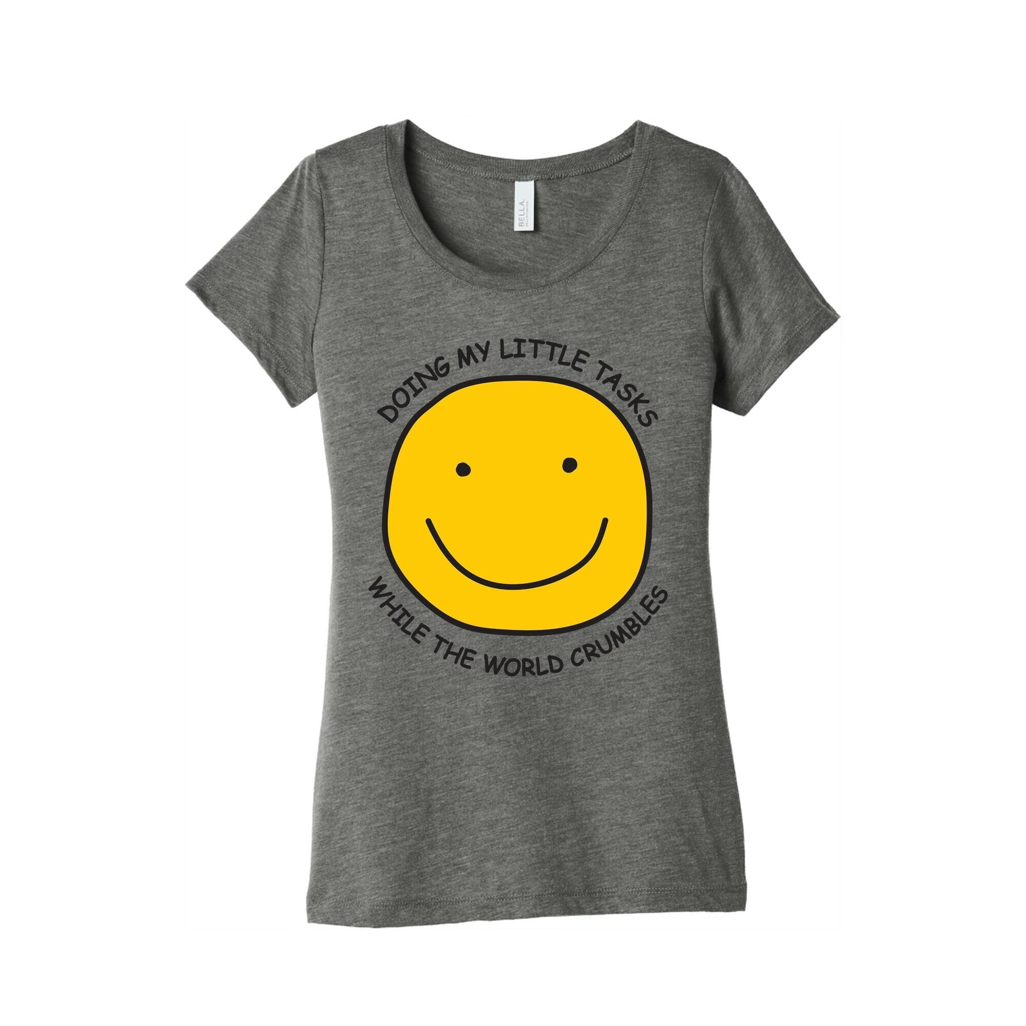 Doing My Little Tasks While The World Crumbles Women's Triblend Tee Hoodie, Sweatshirt | PureTeeCo.com
