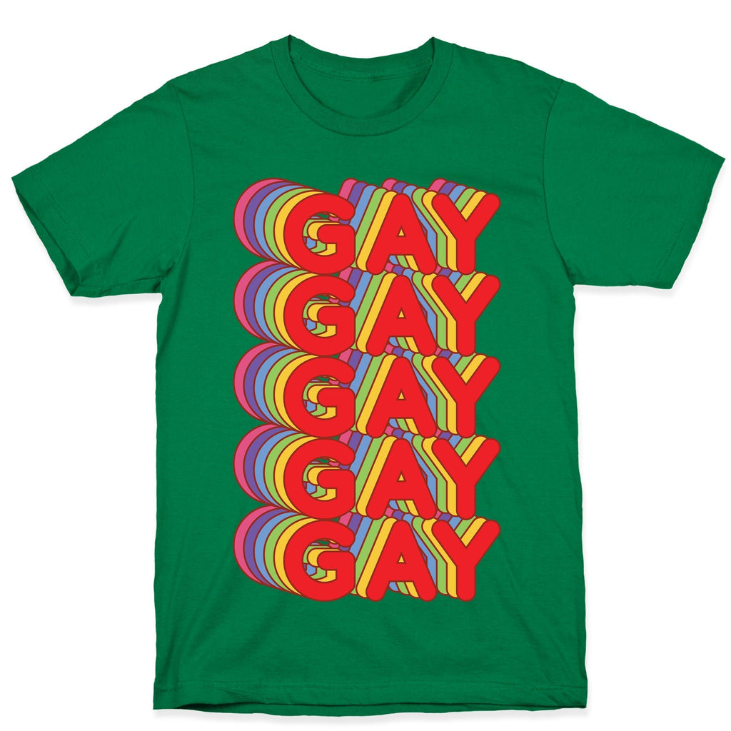 Gay Retro Rainbow T-Shirt Hoodie, Sweatshirt | PureTeeCo.com (Image 3)
