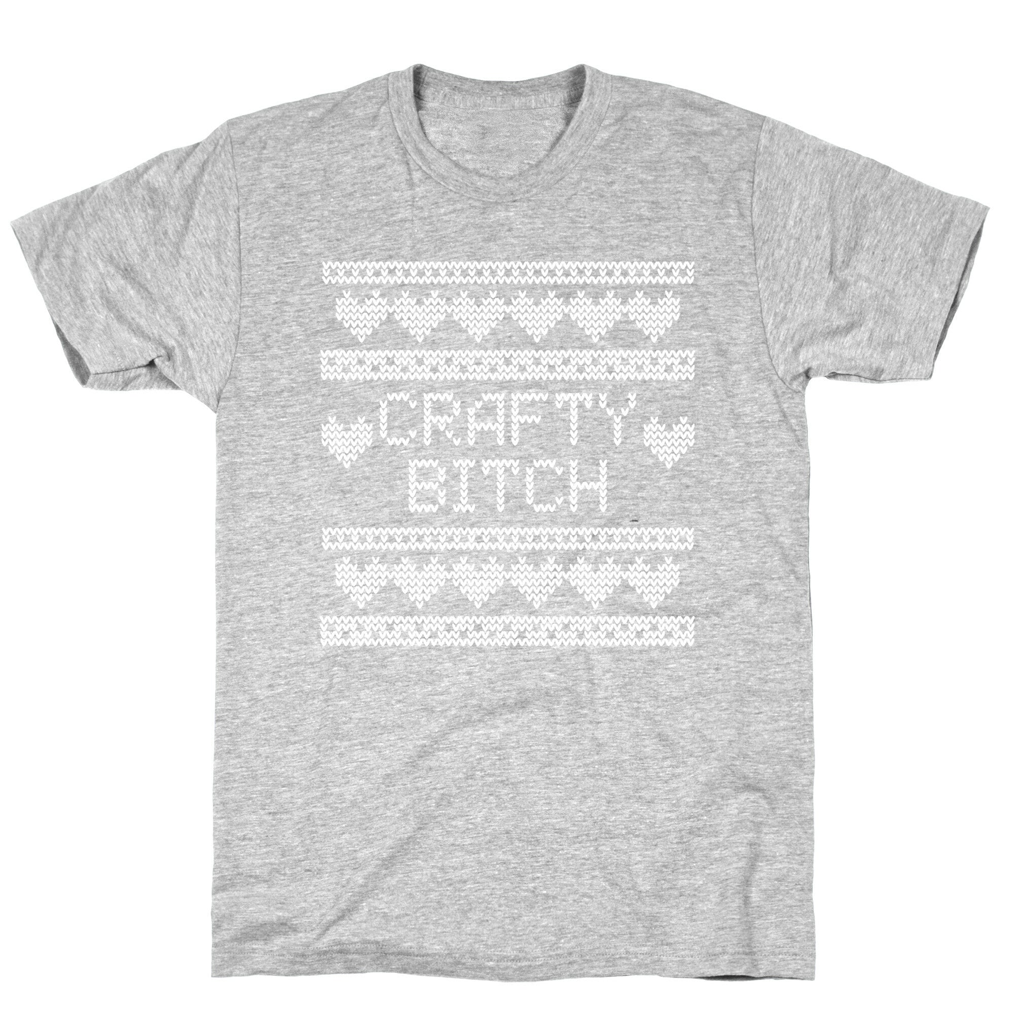 Crafty Bitch Knitting Pattern T-Shirt Hoodie, Sweatshirt | PureTeeCo.com (Image 2)