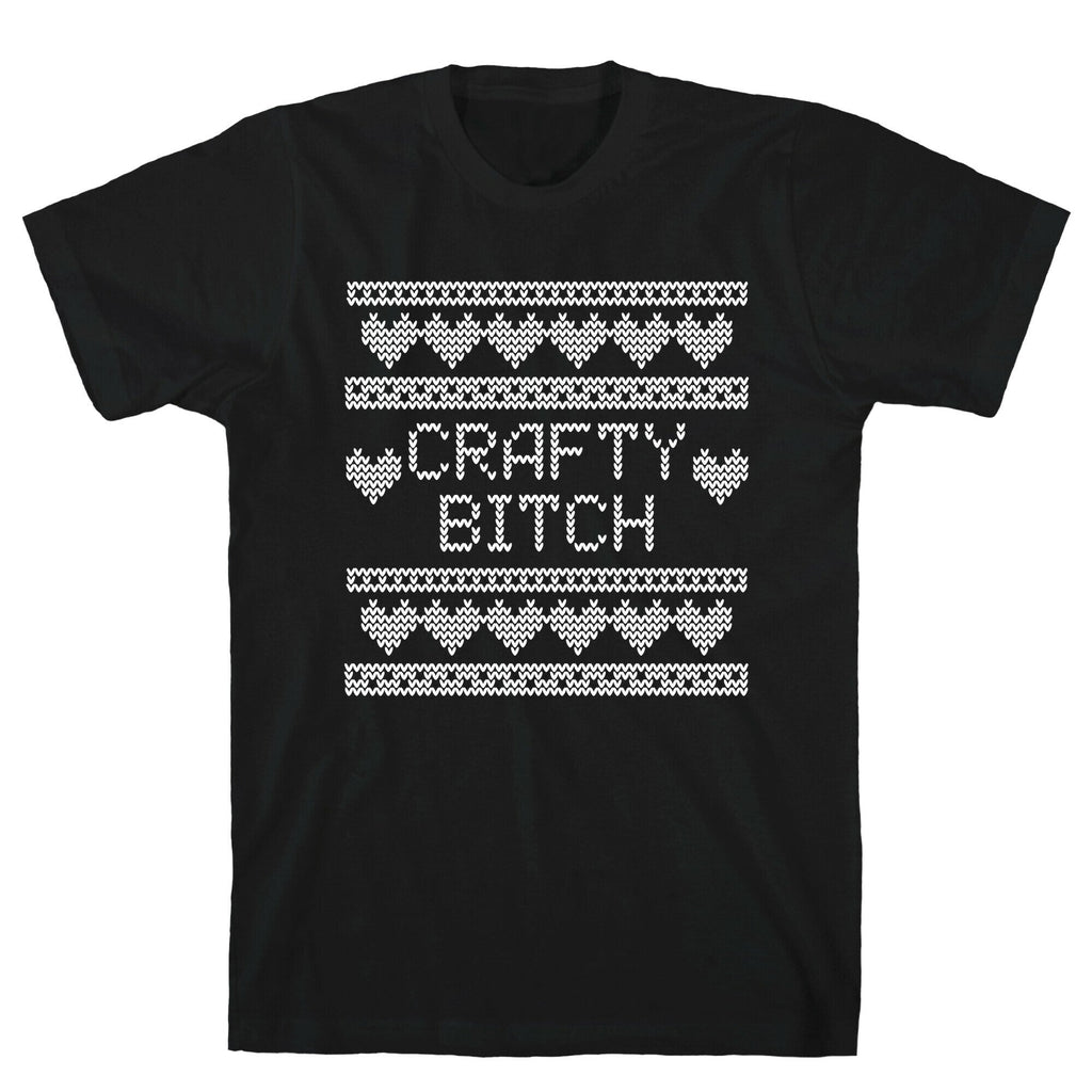 Crafty Bitch Knitting Pattern T-Shirt Hoodie, Sweatshirt | PureTeeCo.com (Image 1)