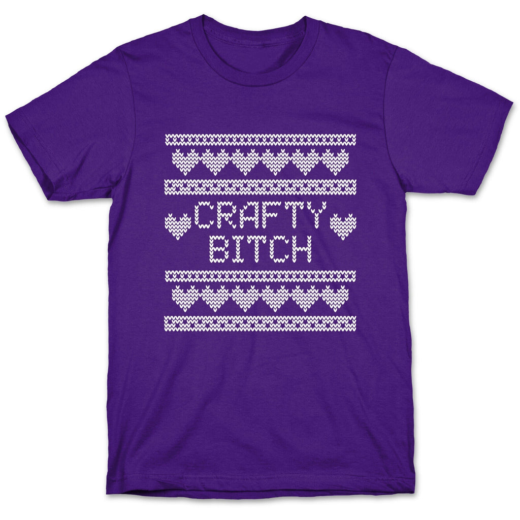 Crafty Bitch Knitting Pattern T-Shirt Hoodie, Sweatshirt | PureTeeCo.com (Image 5)
