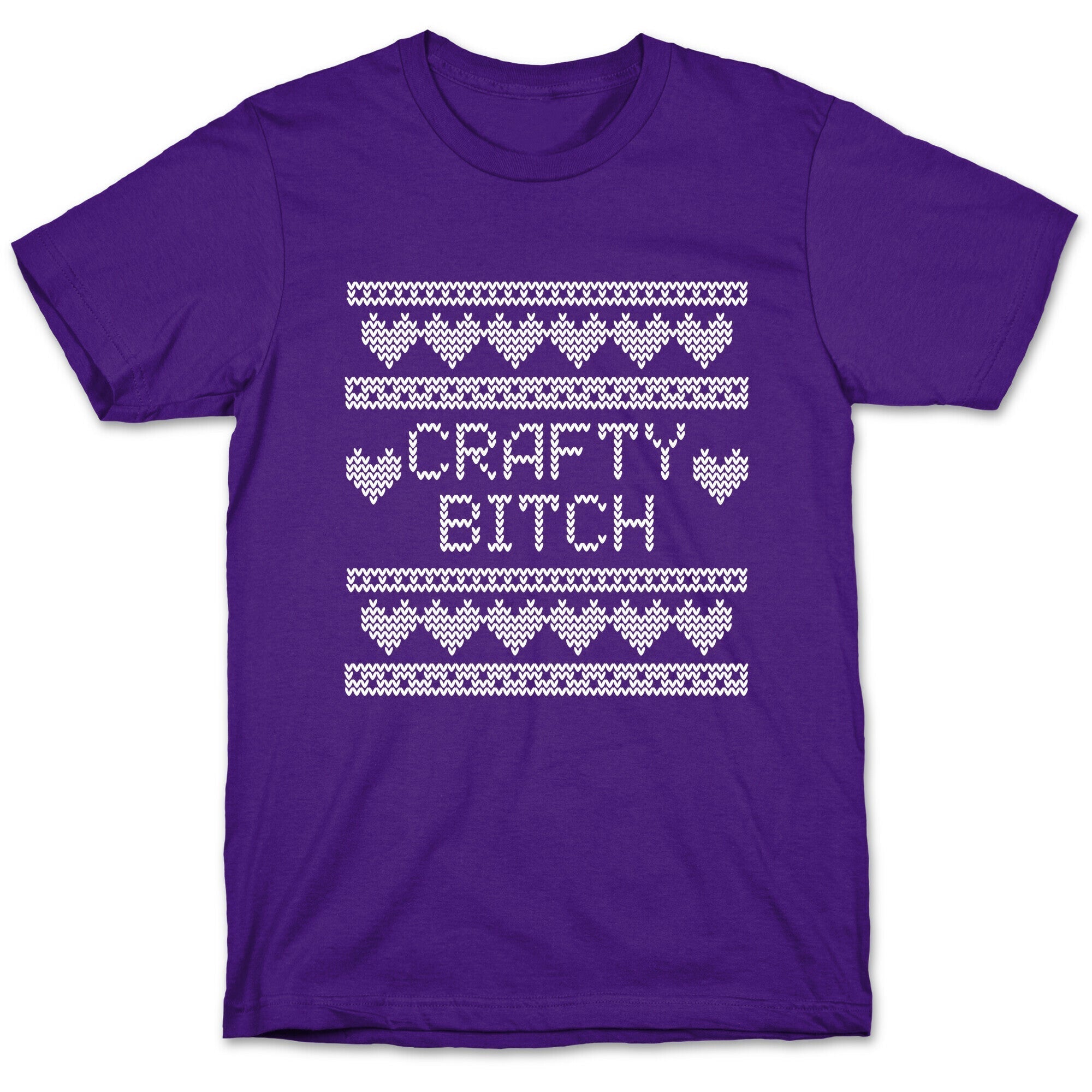 Crafty Bitch Knitting Pattern T-Shirt Hoodie, Sweatshirt | PureTeeCo.com (Image 5)