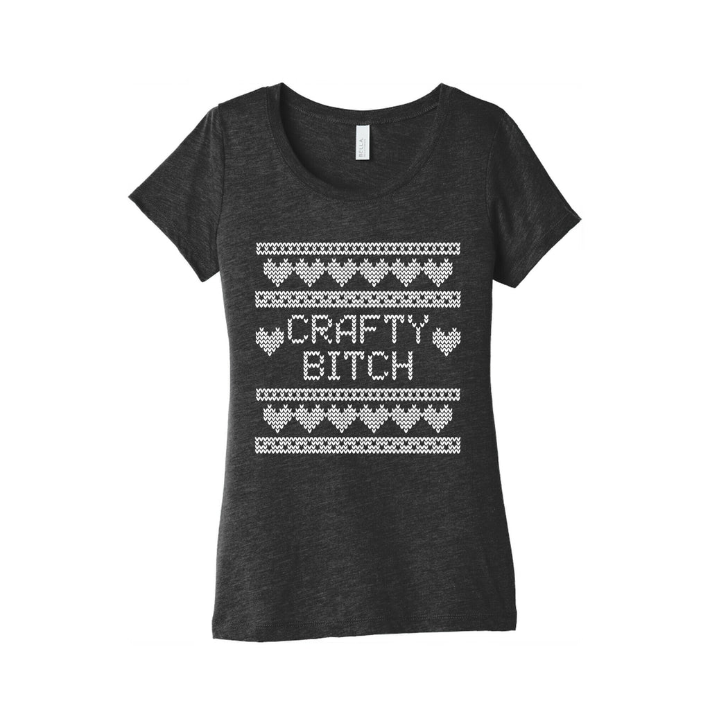 Crafty Bitch Knitting Pattern Women's Triblend Tee Hoodie, Sweatshirt | PureTeeCo.com (Image 2)