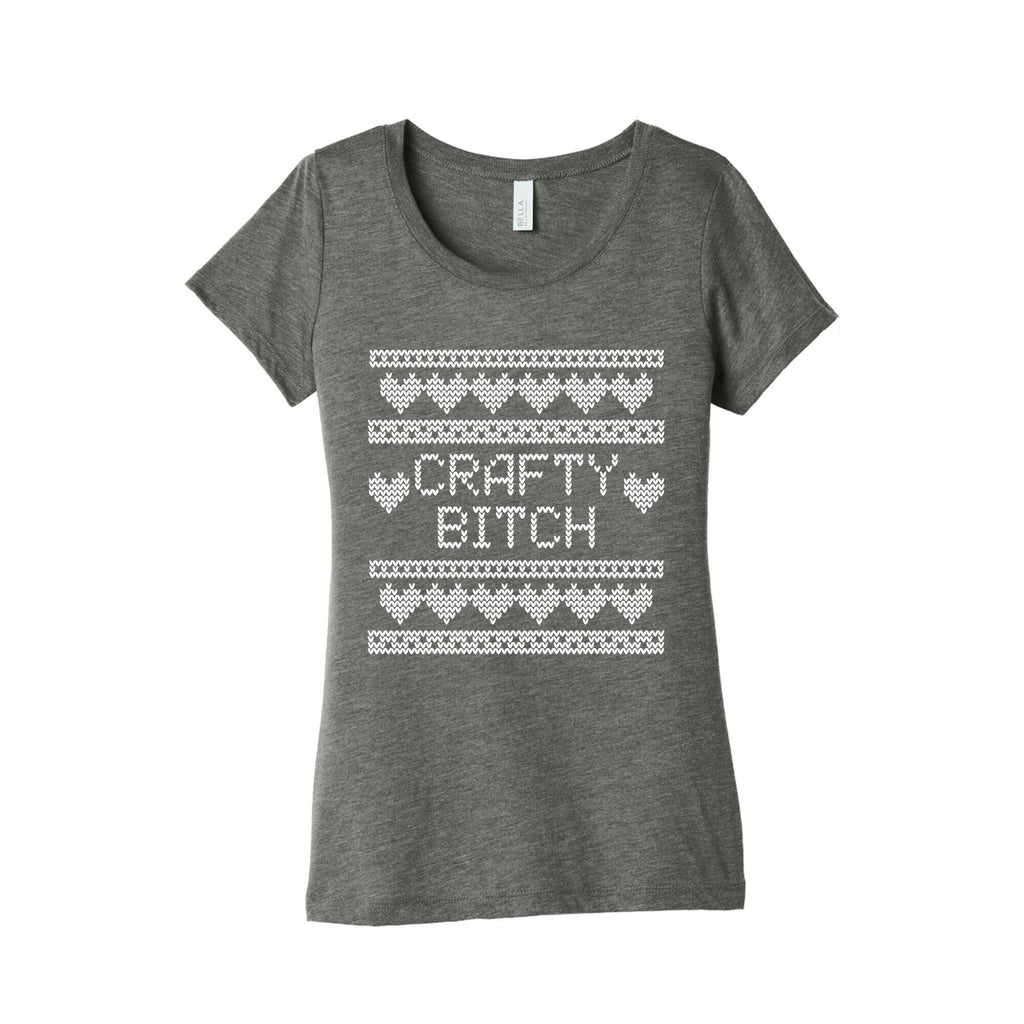 Crafty Bitch Knitting Pattern Women's Triblend Tee Hoodie, Sweatshirt | PureTeeCo.com (Image 1)